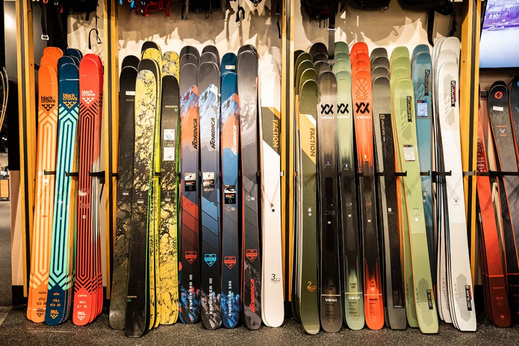 Ski selection at TVS