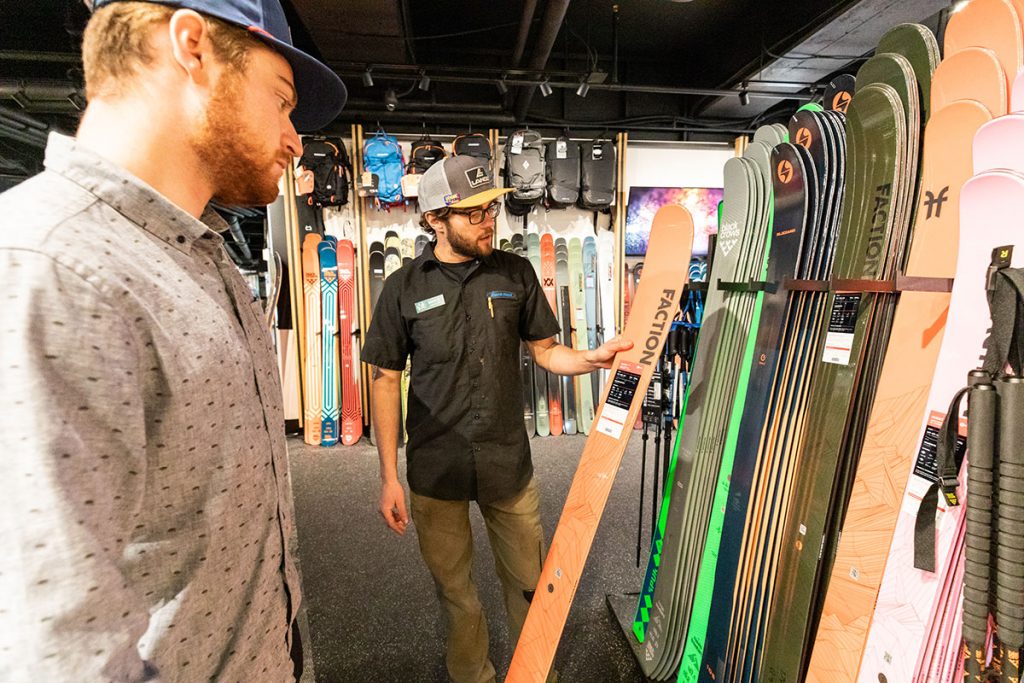 shopping for skis